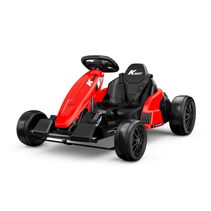 24V Kids Ride On Car, 2-Seater Outdoor Vehicle with Rear Wheel Drive, Music Player, Safety Belt & One Button Start, Battery Powered Toy Car for Ages 3-8