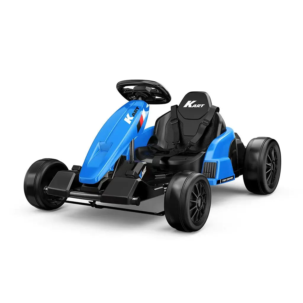 24V Kids Ride On Car, 2-Seater Outdoor Vehicle with Rear Wheel Drive, Music Player, Safety Belt & One Button Start, Battery Powered Toy Car for Ages 3-8