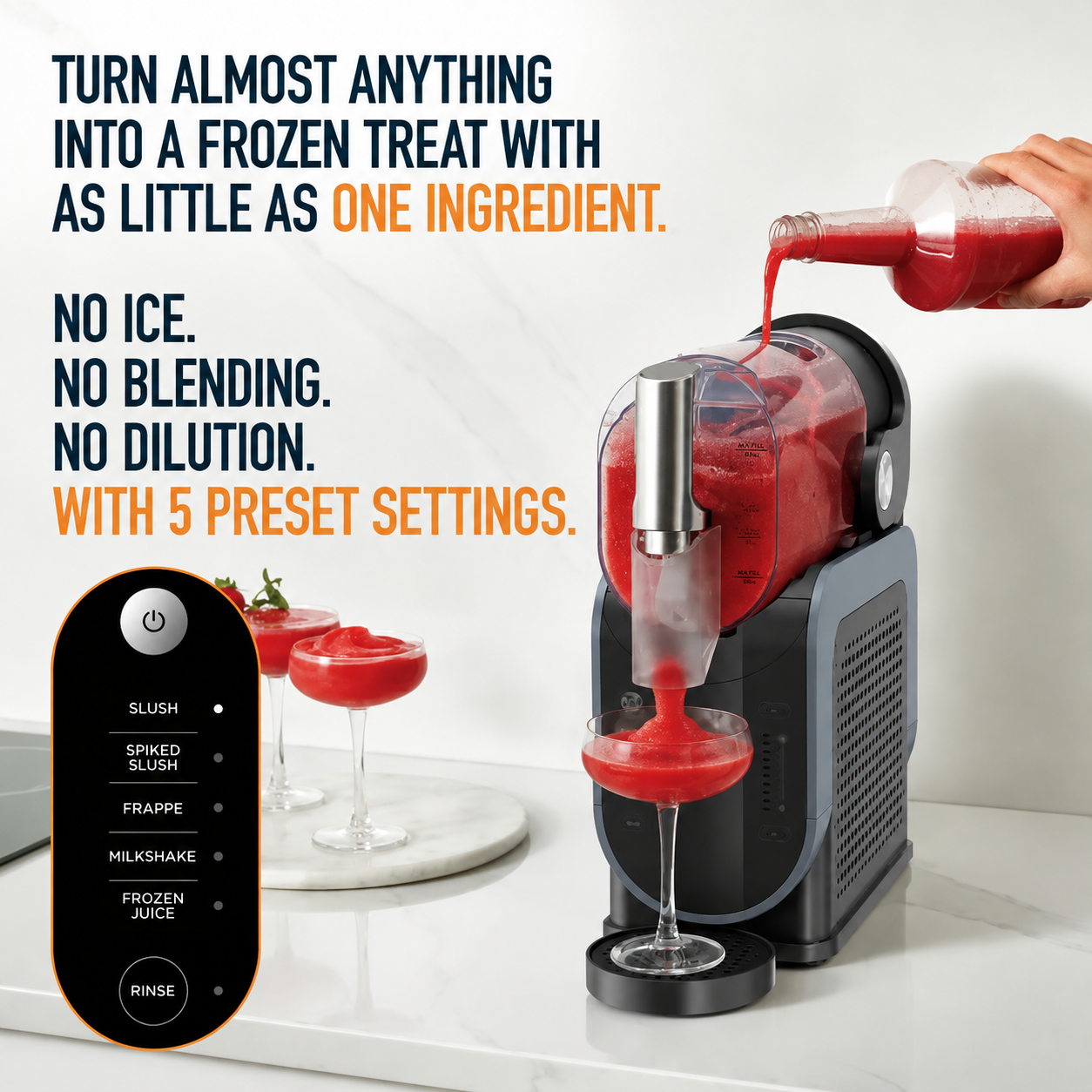 Frozen Drink Maker Machine – No Ice Slush Maker for Smooth Frozen Drinks at Home