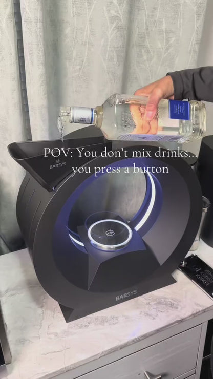 Smart App Enabled Cocktail Drink Mixer Machine Black, Easy To Use Home Bar Maker For Custom Margarita, Cocktail And Non-Alcoholic Mocktail Drinks
